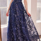 Glitter Print A-Line Gown By Amoris T606 - Women Evening Formal Gown - Special Occasion