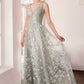 Glitter Print A-Line Gown By Amoris T606 - Women Evening Formal Gown - Special Occasion