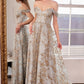 Glitter Off Shoulder A-Line Gown By Amoris T607 - Women Evening Formal Gown - Special Occasion