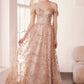 Glitter Off Shoulder A-Line Gown By Amoris T607 - Women Evening Formal Gown - Special Occasion