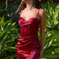 Satin Sweetheart Neckline Leg Slit Gown By Amoris T608 - Women Evening Formal Gown - Special Occasion
