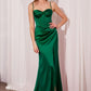 Satin Sweetheart Neckline Leg Slit Gown By Amoris T608 - Women Evening Formal Gown - Special Occasion