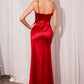 Satin Sweetheart Neckline Leg Slit Gown By Amoris T608 - Women Evening Formal Gown - Special Occasion