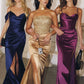 Beaded Satin Strapless Sheath Gown By Amoris T609 - Women Evening Formal Gown - Special Occasion
