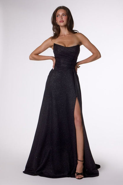 Strapless Scoop Neckline Gown By Amoris T701 - Women Evening Formal Gown - Special Occasion