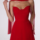 Strapless Cowl Neckline A-Line Gown By Amoris T703 - Women Evening Formal Gown - Special Occasion