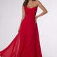 Strapless Cowl Neckline A-Line Gown By Amoris T703 - Women Evening Formal Gown - Special Occasion