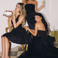 Beaded Satin Strapless Sheath Gown By Amoris T609 - Women Evening Formal Gown - Special Occasion