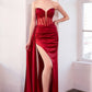 Strapless Fit & Flare Deep V-Neck Gown By Amoris T811 - Women Evening Formal Gown - Special Occasion