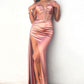 Strapless Fit & Flare Deep V-Neck Gown By Amoris T811 - Women Evening Formal Gown - Special Occasion