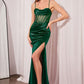 Satin Fitted Sheer Corset Sweetheart Neck Gown By Amoris T812 - Women Evening Formal Gown - Special Occasion