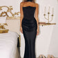 Strapless Satin Sheath Gown By Amoris T816 - Women Evening Formal Gown - Special Occasion