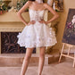 Strapless Scoop Neckline Bridal Short Dress by Andrea and Leo WL025 - Special Occasion
