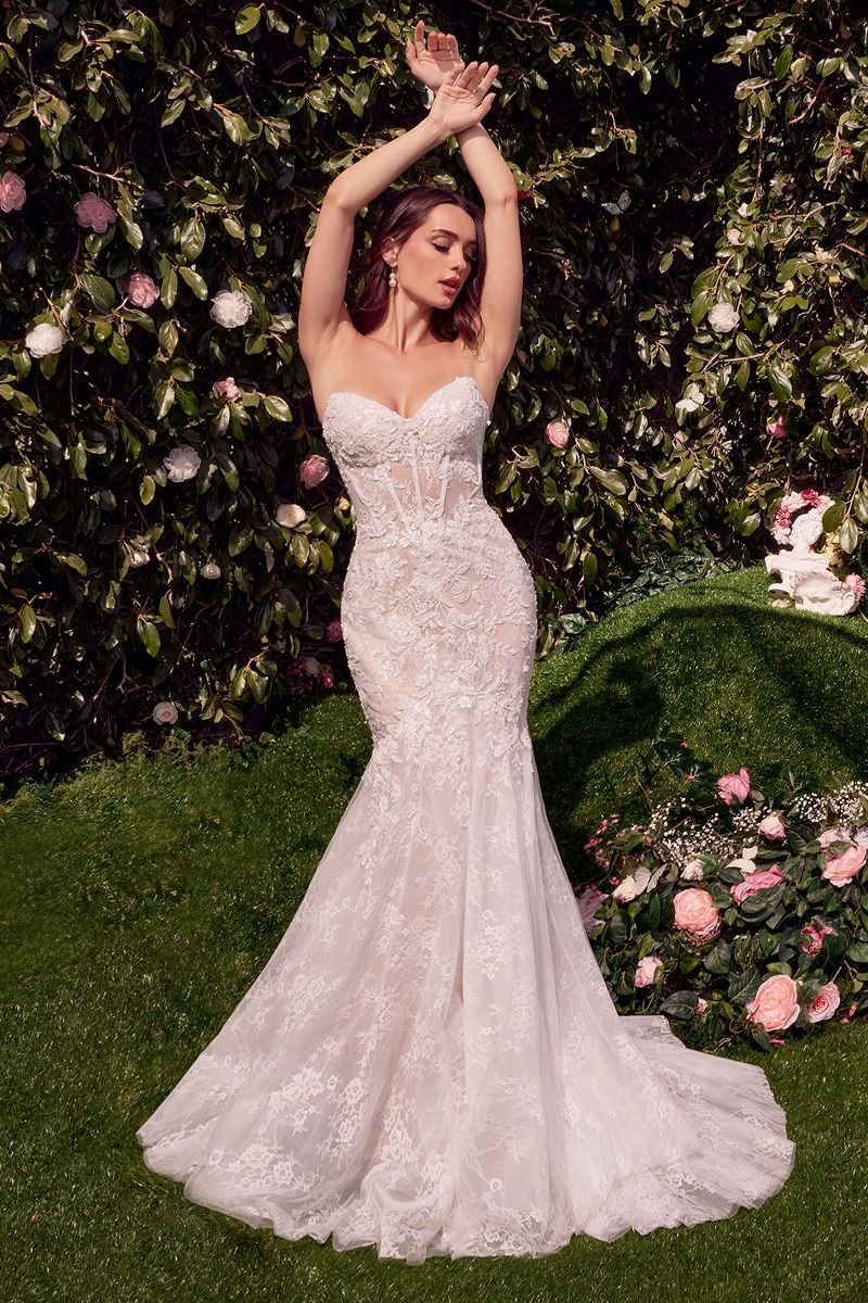 Andrea & Leo WL031 Long Fitted Mermaid Wedding Dress - OFF White / 8 Andrea & Leo WL031 Long Fitted Mermaid Wedding Dress - OFF White / 8