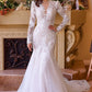 Long Sleeves V-Neckline Mermaid Bridal Gown by Andrea and Leo WL036