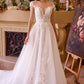 Illusion Neckline Layered Tulle Bridal Gown by Andrea & Leo Couture WL038 - Special Occasion
