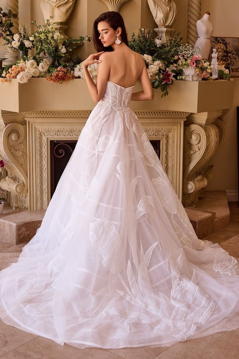 Strapless Deep Sweetheart Neckline Bridal Gown by Andrea and Leo - Main Image