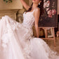 Floral Applique A-Line Tulle Bridal Gown by Andrea & Leo Couture WL045 - Special Occasion
