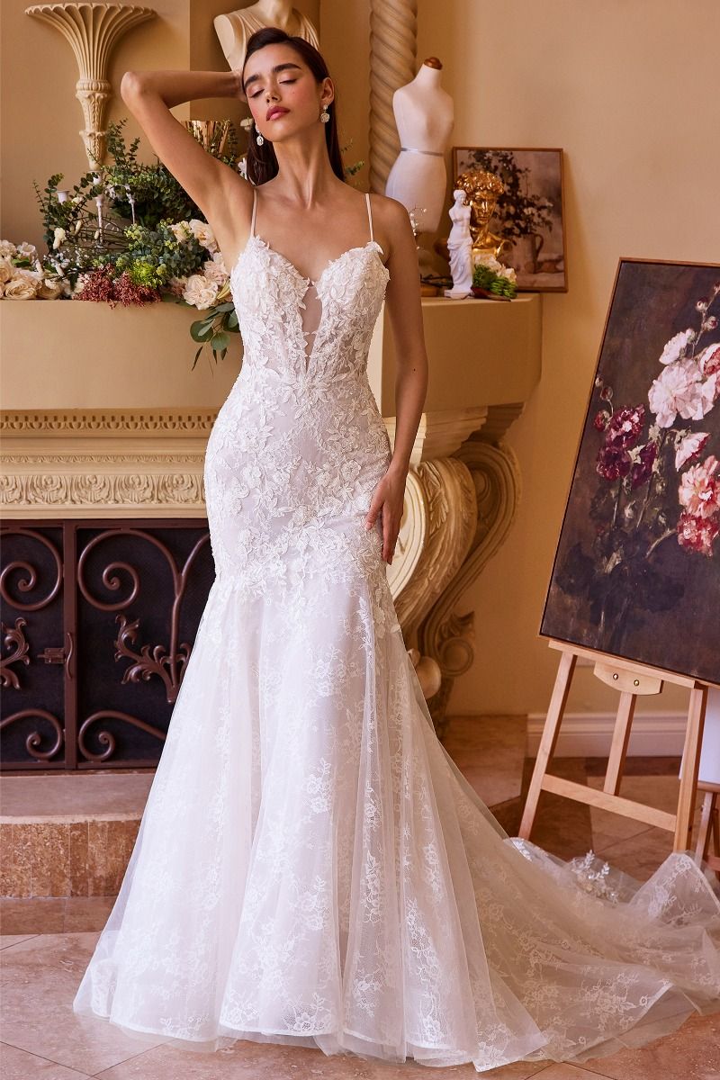 V-Neckline Mermaid Bridal Gown by Andrea and Leo WL051 - Special Occasion