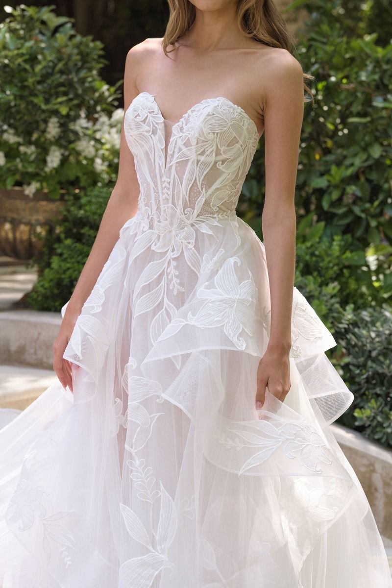 Strapless Sweetheart Neckline Bridal Gown by Andrea & Leo Couture WL059