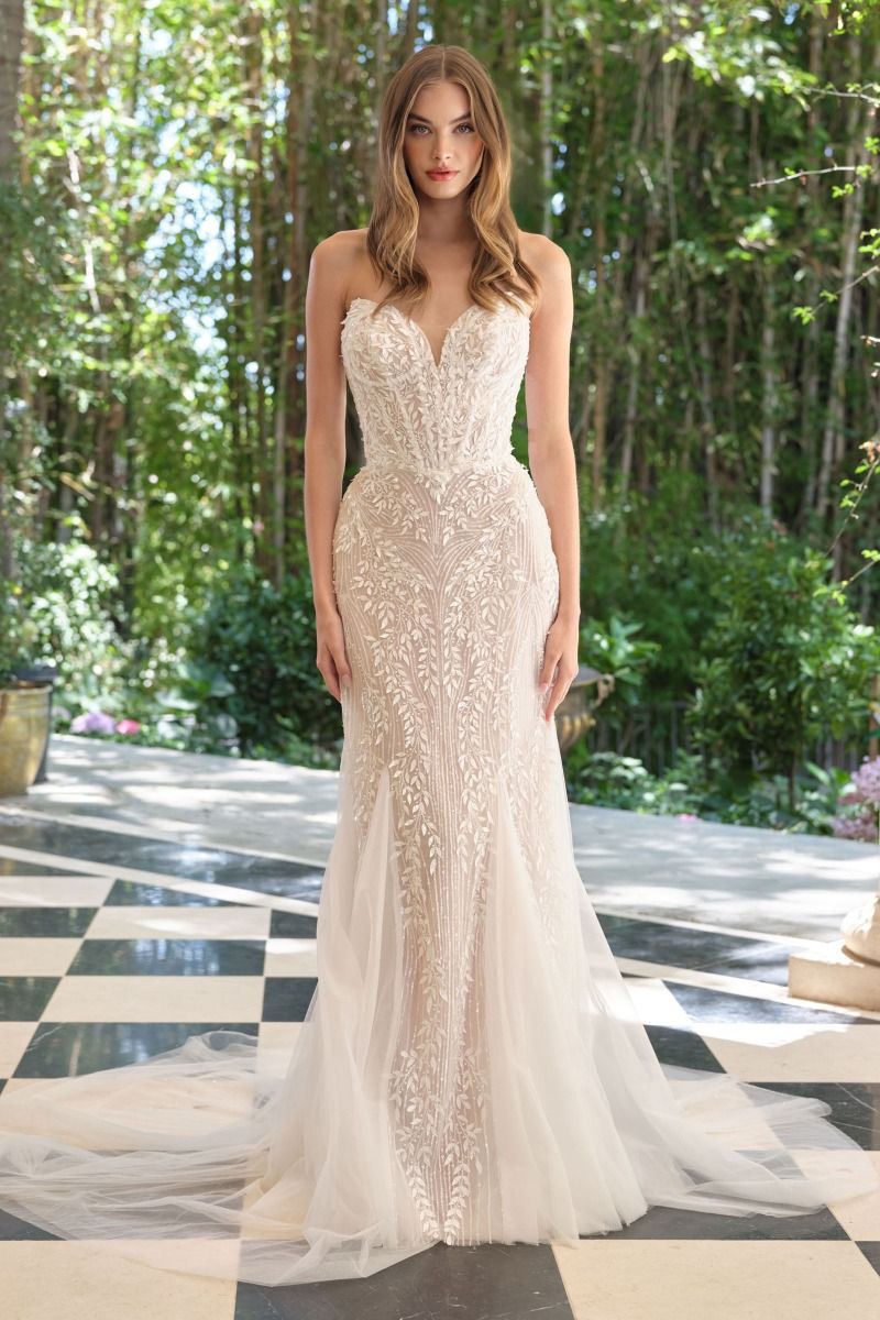 Strapless Sweetheart Mermaid Bridal Gown by Andrea & Leo Couture WL060