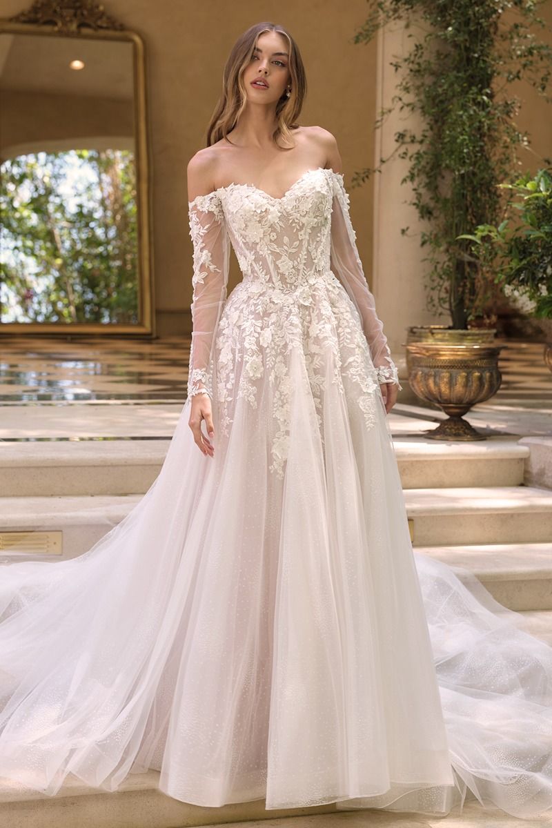 sweetheart lace off the shoulder wedding dress June Bridals Elegant Mermaid Off-Shoulder Sweetheart Corset Back Lace Delicate Applique Women's Wedding Dress Sexy Garden