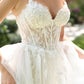 Deep Neckline A-Line Bridal Gown by Andrea and Leo WL087