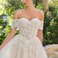3D Floral Applique A-Line Bridal Gown by Andrea & Leo Couture WL090