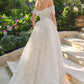 3D Floral Applique A-Line Bridal Gown by Andrea & Leo Couture WL090