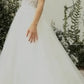 Cap Sleeve Bridal Ball Gown with Lace Up Corset Back by Andrea & Leo Couture A1082W