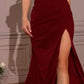 Crepe Off The Shoulder Wrap Dress by Cinderella Divine - KV1057 - Special Occasion