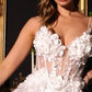 Floral Applique Corset A-line Bridal Gown By Ladivine CM321W - Women Evening Formal Gown