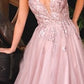 Lace A-Line Tulle Gown By Ladivine CB117 - Women Evening Formal Gown - Special Occasion/Curves