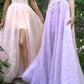 Off the Shoulder Glitter Lace Tulle A-line with Short Skirt Gown Andrea & Leo Couture - A1207