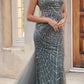 Beaded Mermaid Gown by Andrea & Leo Couture A1109 Penelope Gown - Special Occasion
