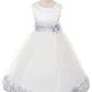 Flower Girl Dress- Satin Petal White Dress 2of 2 - AS160B Kids Dream