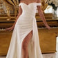 Off The Shoulder Draped Bridal Gown with Overskirt by Ladivine WN315