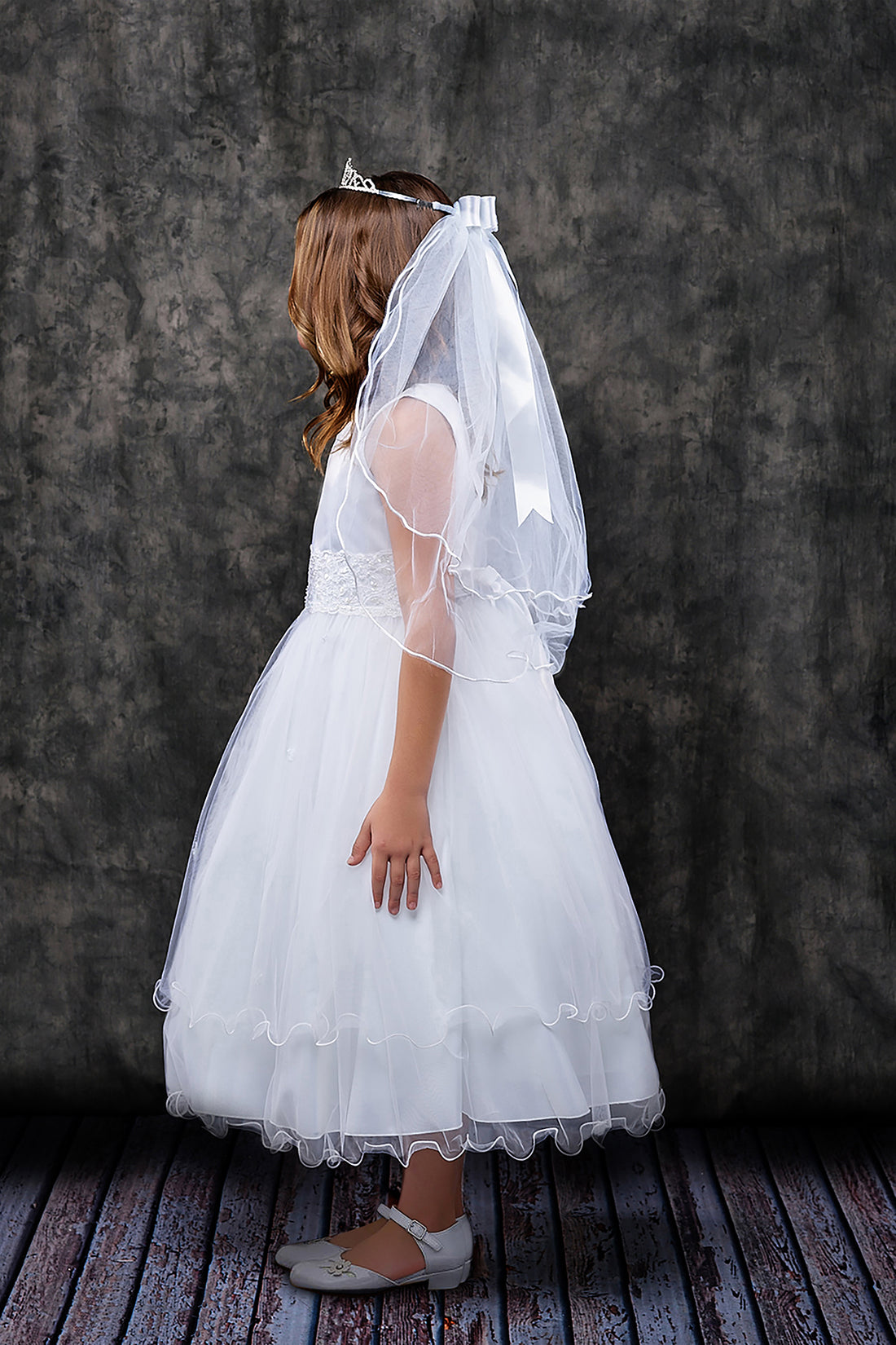 Girl Party lange tule jurk met kanten rand van AS198 Kids Dream Girl Forma Ariststyles