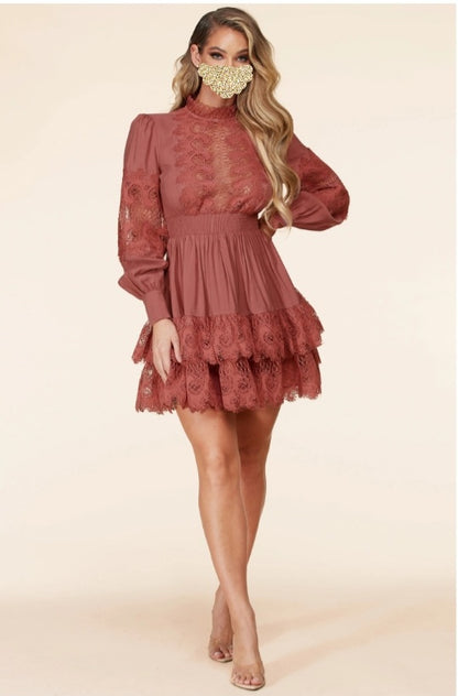 Mauve Pink Mini Dress - Sales