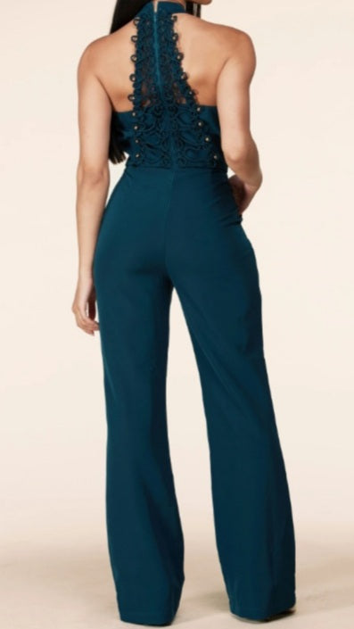 Gold Beaded Deep Space Blue Jumpsuit - Everyday Dress/Sales