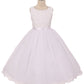 Flower Embroidered Tulle Flower Girl Dress by AS368 Kids Dream - Girl Formal Dresses