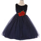 Velvet Rose Patch Girl Party Dress by AS396 Kids Dream - Girl Formal Dresses