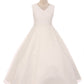 Lace Applique Bodice Full Flower Girl Dress by AS418 Kids Dream - Girl Formal Dresses