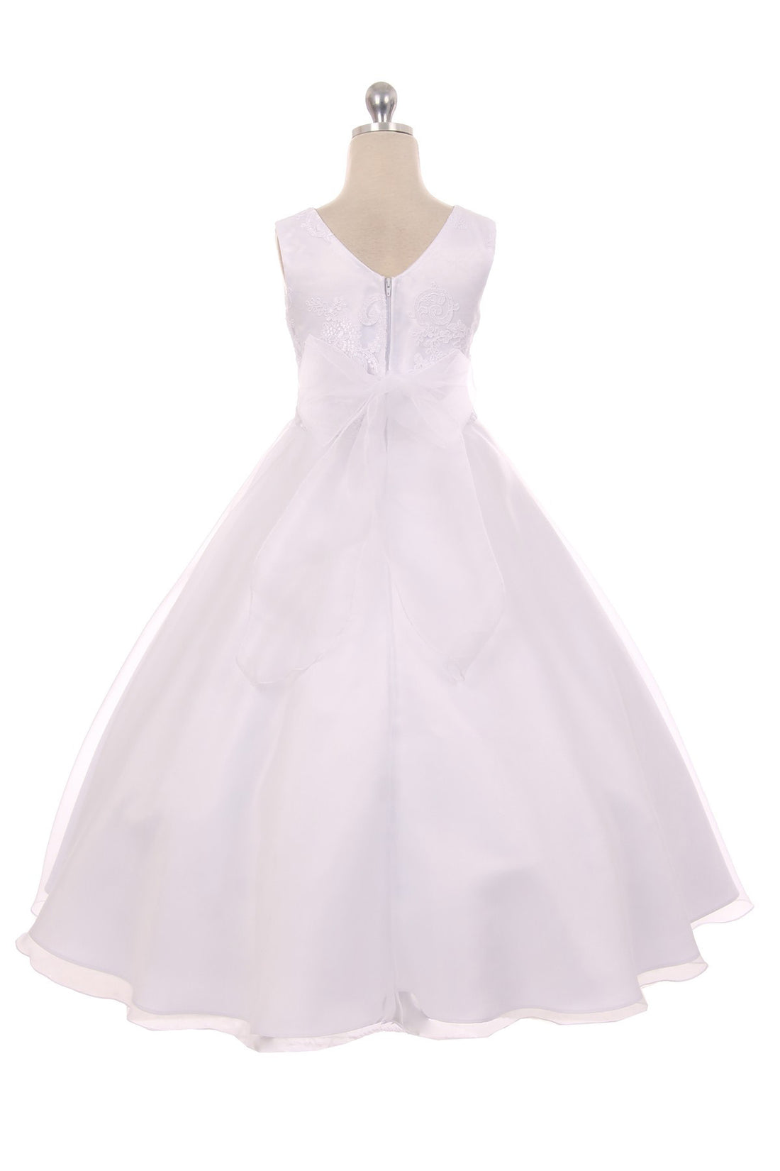 Lace Applique Bodice Full Flower Girl Dress by AS418 Kids Dream