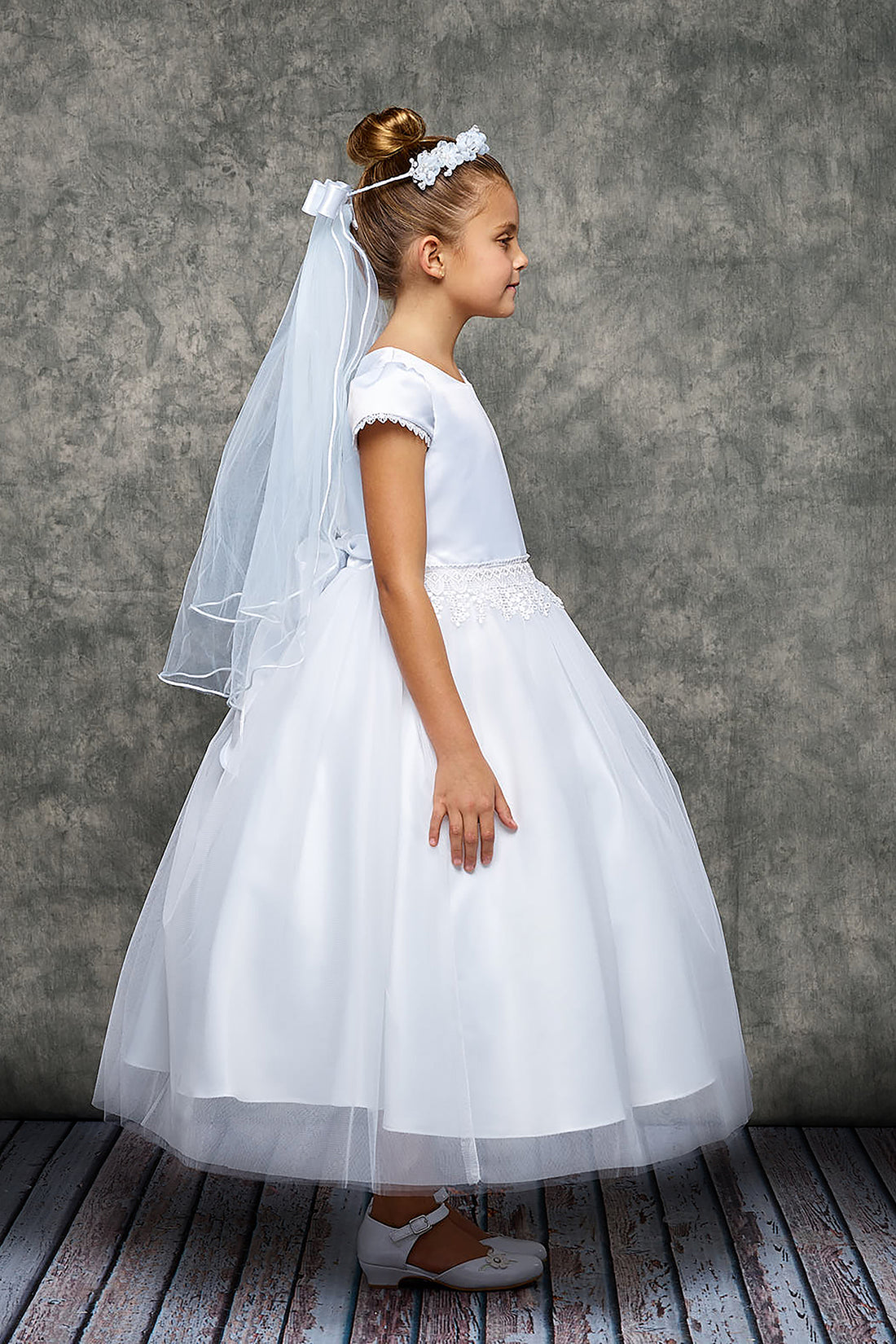 Chandelier Trim Communion Flower Girl Dress by AS460 Kids Dream - Girl Formal Dresses