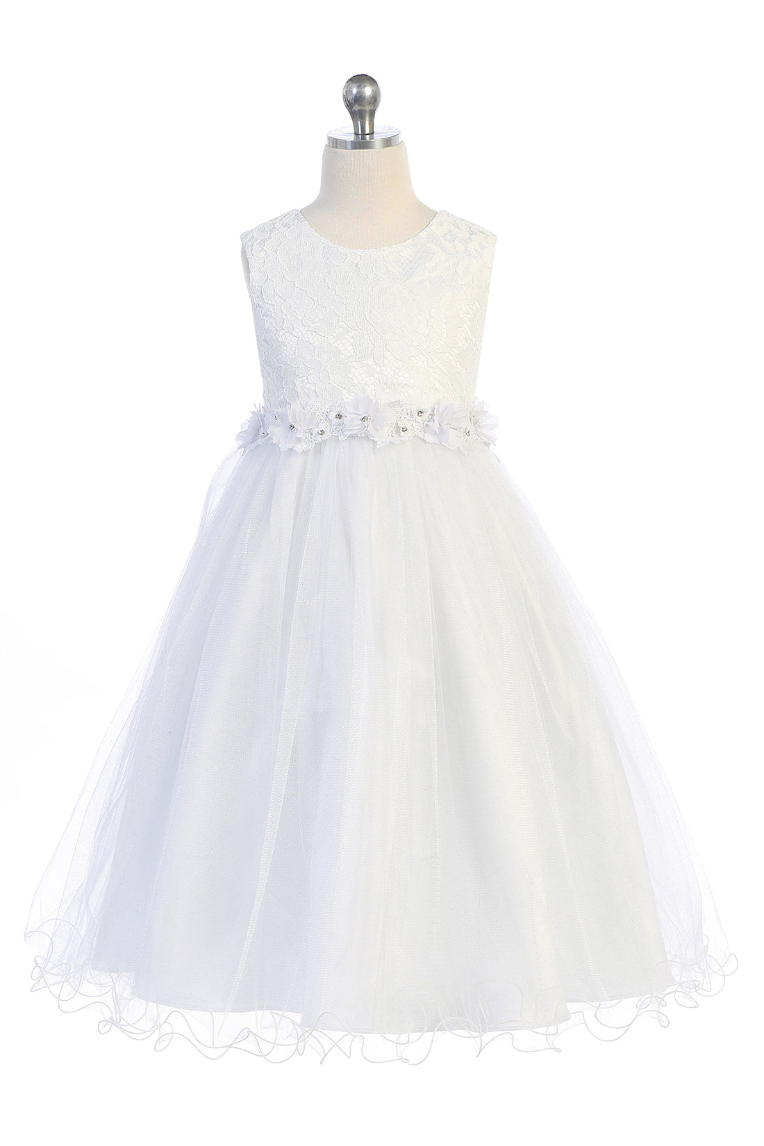 Lace Glitter Tulle Flower Girl Dress by AS468 Kids Dream - Girl Formal Dresses