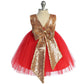 Baby Gold Silver Sequin V Back Girl Party Dress- AS498B Kids Dream