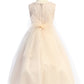 Long Lace Illusion with Diamond Shape Girl Party Dress by AS524D Kids Dream - Girl Formal Dresses