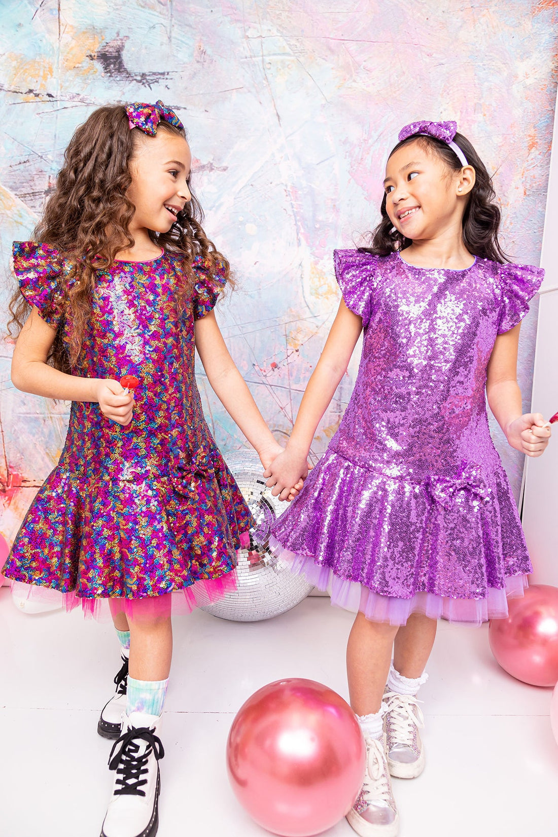 Sequin Ruffle Sleeve Tutu Girl Party Dress by AS530 Kids Dream - Girl Formal Dresses