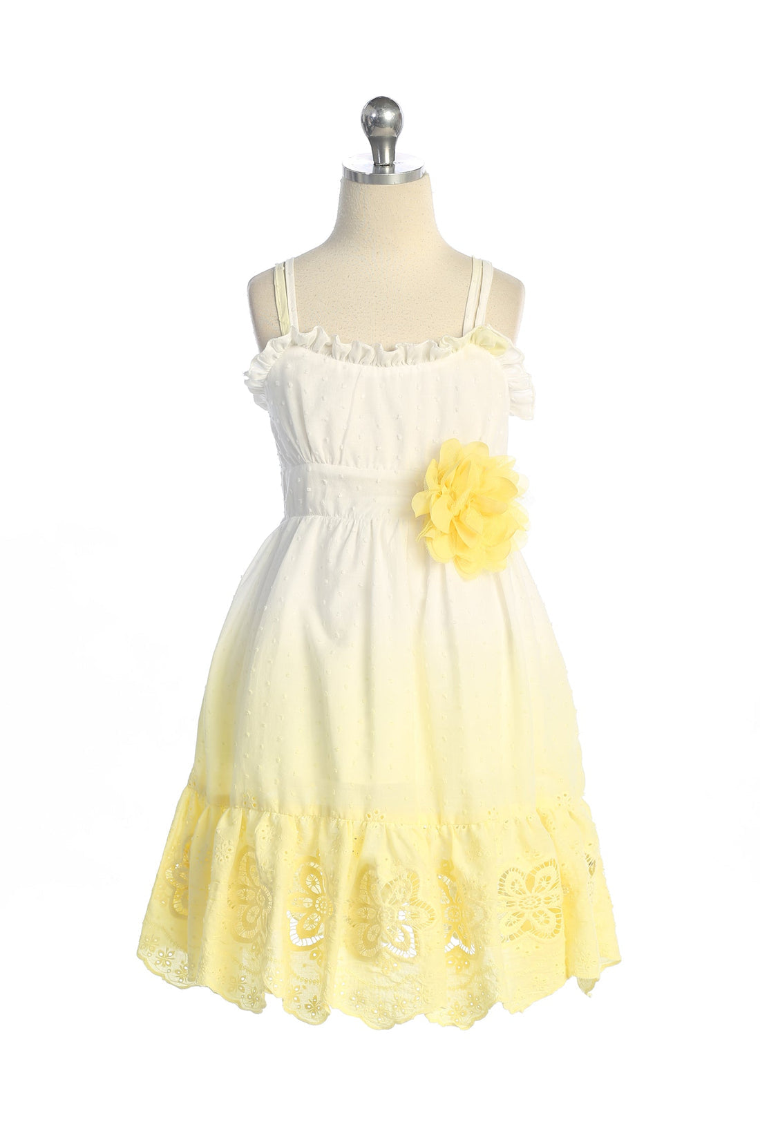 Girl Party Ruffle Ombre Cotton Dress by AS536A Kids Dream - Girl Formal Dresses
